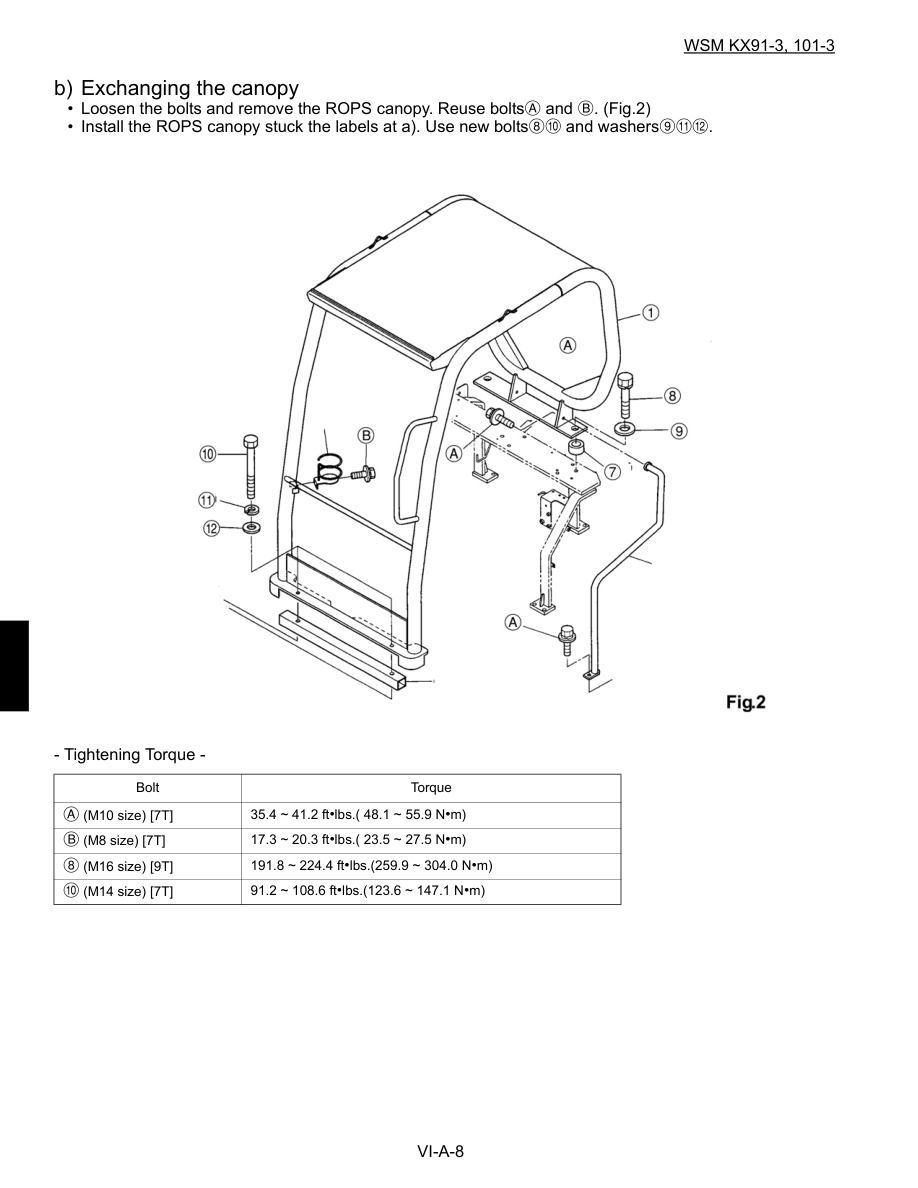 Kubota KX91-3, KX101-3 Excavator Workshop Repair Manual