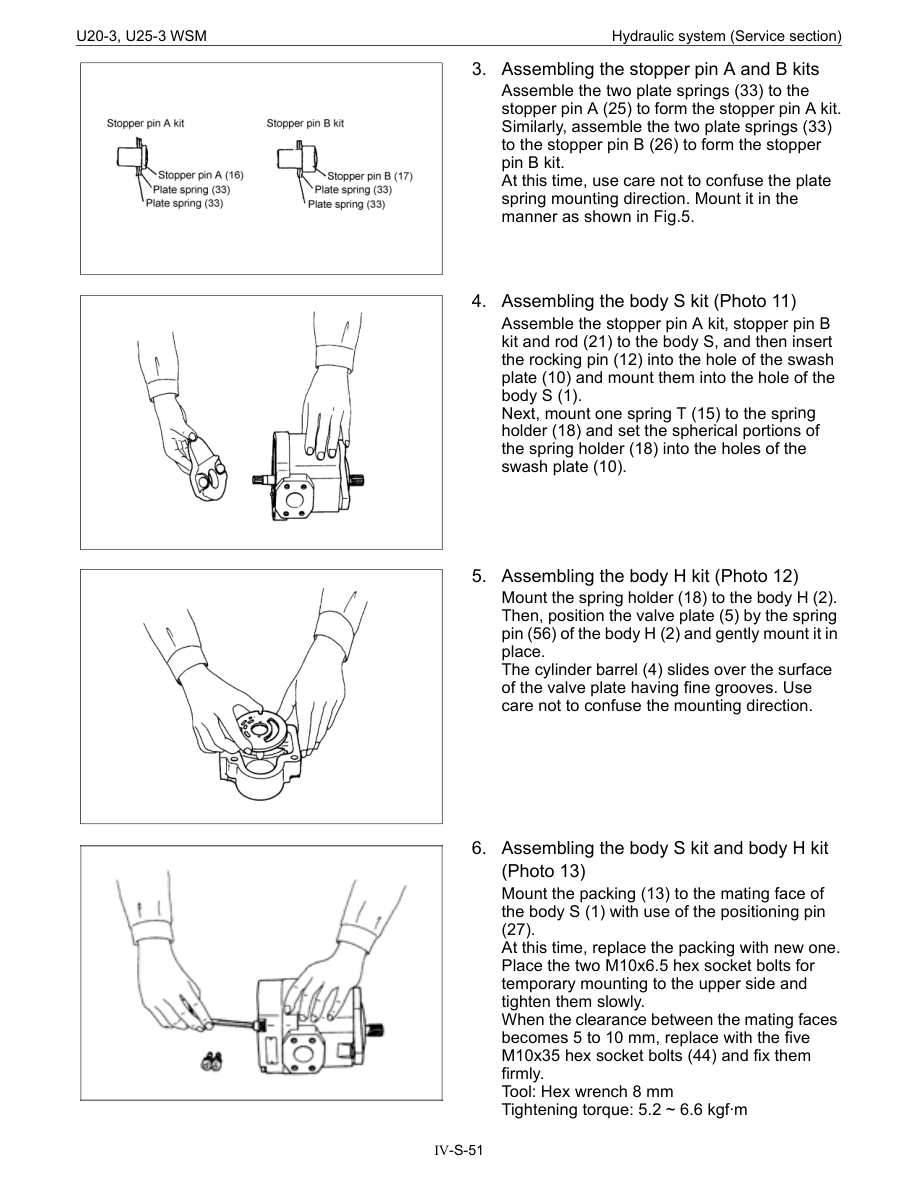 Kubota U20-3, U25-3 Excavator Workshop Repair Manual