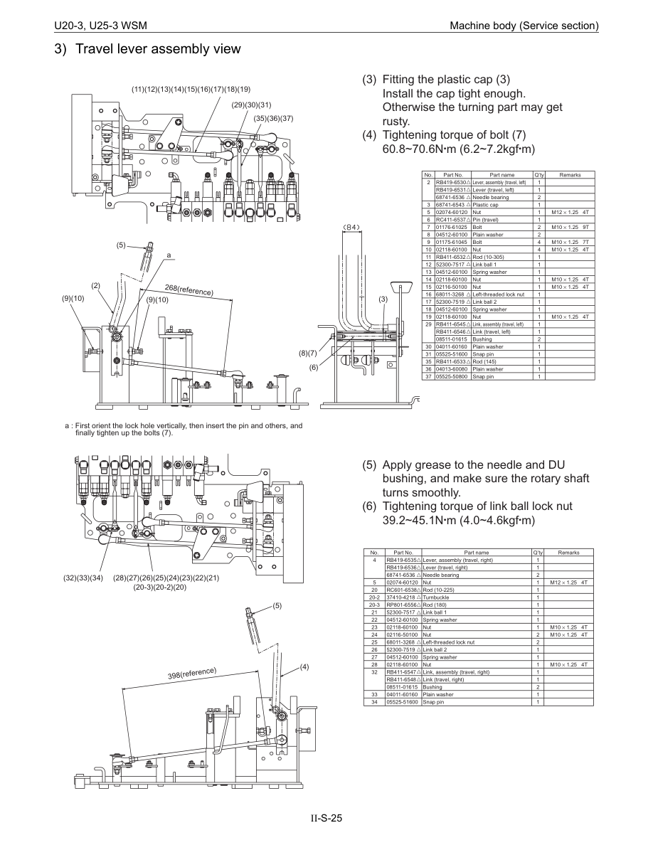 Kubota U20-3, U25-3 Excavator Workshop Repair Manual