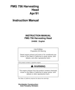 John Deere 756 Harvesting Heads Operator's Manuals (244000)