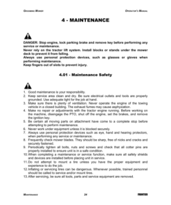 Alternative view of John Deere Frontier Grooming Mowers - GM2060, GM2072, GM2084 (North America) Operator's Manual (5BP960384B)