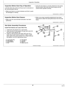 Alternative view of John Deere TS1001, TS1002 Sub Soiler Operator's Manual (5BUR991020)