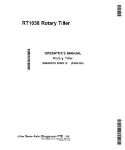 John Deere RT1038 Rotary Tiller (For Cambodia Market) Operator's Manual (5DMA99101)