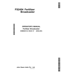 John Deere FS2454 Fertilizer Broadcaster Operator's Manual (5DMB00H142)