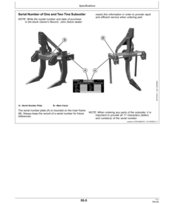 Alternative view of John Deere TS3001, TS3002, TS3003 Subsoiler Operator's Manual (5DMB0DL221)