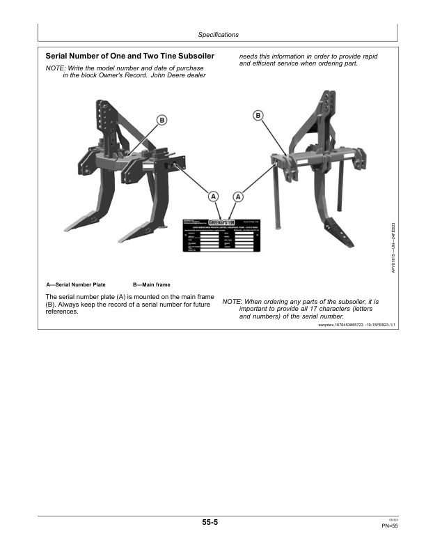 John Deere TS3001, TS3002, TS3003 Subsoiler Operator's Manual (5DMB0DL221) - Image 2