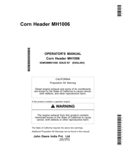 John Deere MH1006 Corn Headers Operator's Manual (5DMOMMH1006)