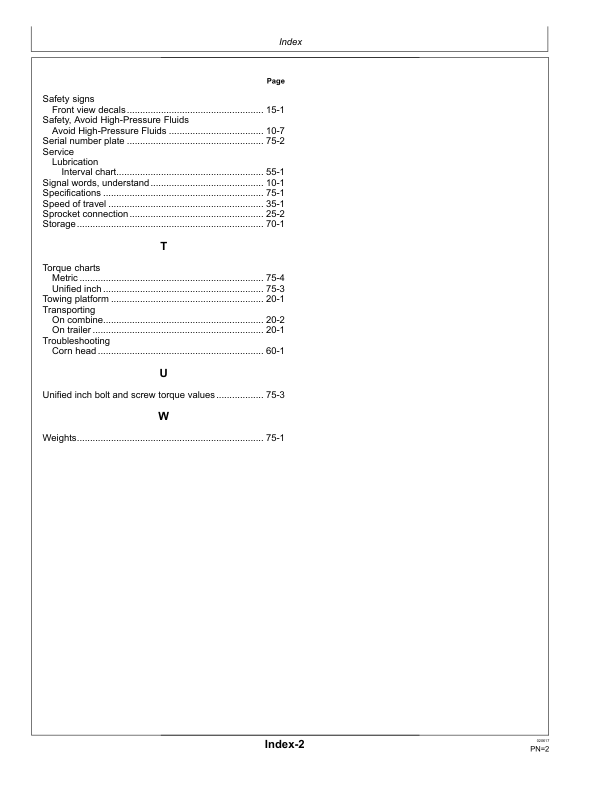 John Deere MH1006 Corn Headers Operator's Manual (5DMOMMH1006) - Image 2