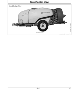 Alternative view of John Deere M110, M115, M120, M130,M220, M230,R110, R115, R120, R130 Trailed Bush, Tree Sprayer Operator's Manual (5FD0001MJD)
