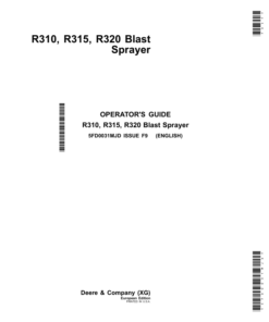 John Deere R310, R315, R320 Blast Sprayer Operator's Manual (5FD0031MJD)