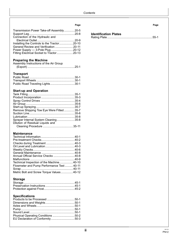 John Deere R310, R315, R320 Blast Sprayer Operator's Manual (5FD0031MJD) - Image 2
