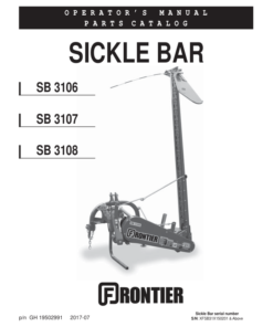 John Deere SB3106, SB3107, SB3108 Sickle Bar Operator's Manual (5GH19502991_19)