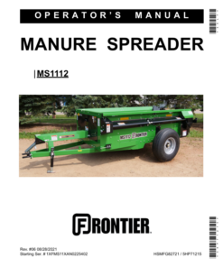 John Deere MS1112 Manure Spreader Operator's Manual (5HP71215)