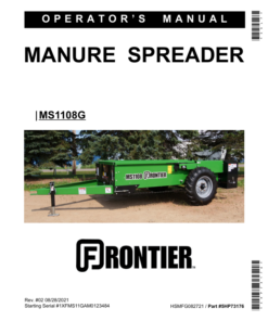 John Deere MS1108G Manure Spreader Operator's Manual (5HP73176)