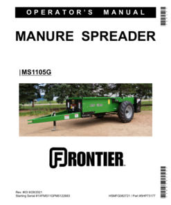 John Deere MS1105G Manure Spreader  Operator's Manual (5HP73177)