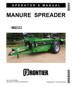 John Deere MS1117 Manure Spreader Operator's Manual (5HP75658)