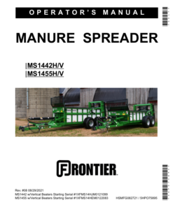 John Deere MS1442, MS1455 Manure Spreader Operator's Manual (5HPO75895)