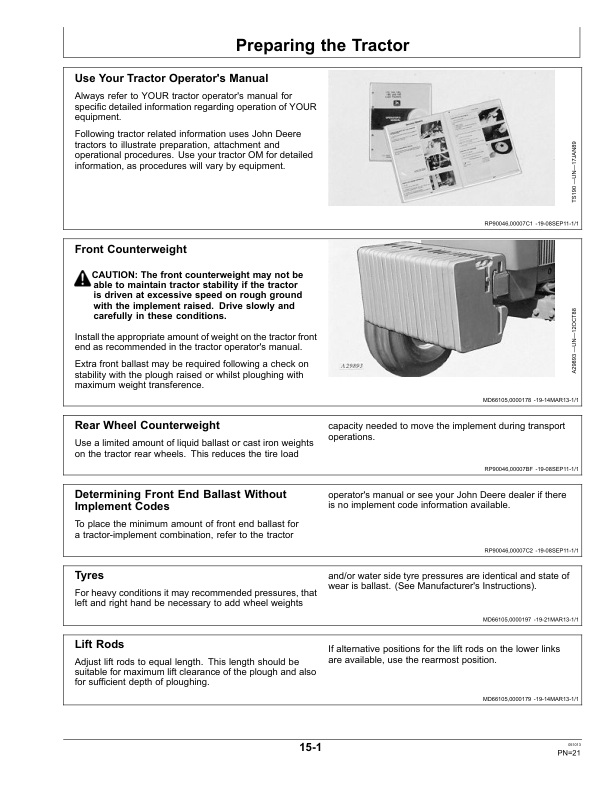 John Deere MB2002H Hydraulic Reversible Plough Operator's Manual (5LM1751157) - Image 2