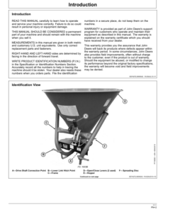 Alternative view of John Deere FS1003B, FS1005B Mounted Fertilizer Spreader Operator's Manual (5MHF07010871)