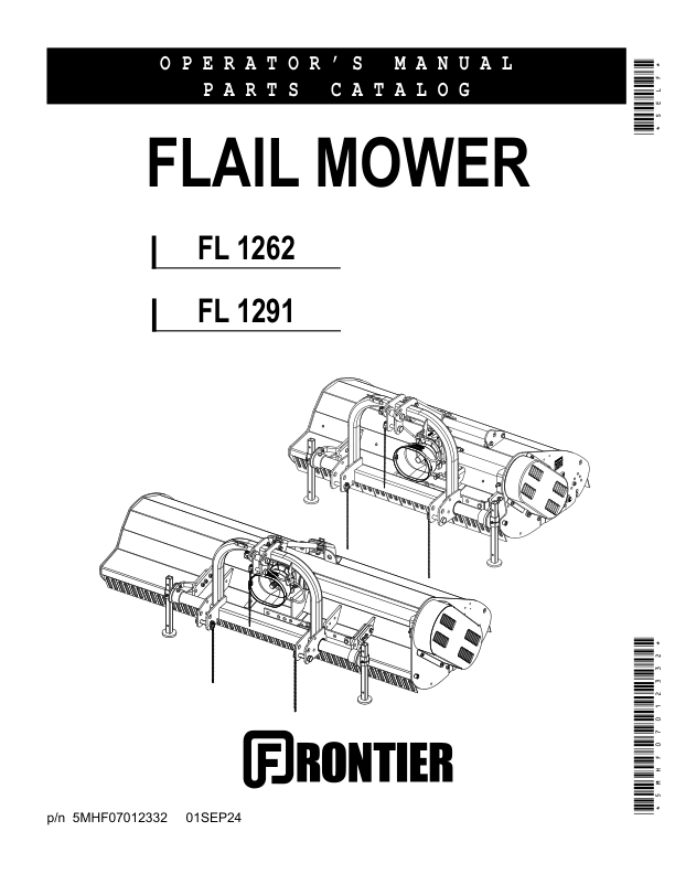 John Deere FL1262 & FL1291 Flail Mower Operator's Manual (5MHF07012332)