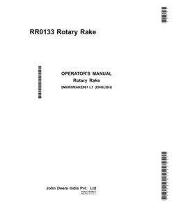 John Deere RR0133 Rotary Rake (India) Operator's Manual (5MHRORAKE001)