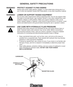 Alternative view of John Deere MG20F Mechanical Grapple  Operator's Manual (5MP75817)