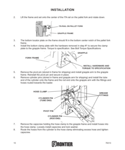 Alternative view of John Deere AB11, AB12, AB13, AB14, AB15, AB18, AP11G, AP12, AP13, PG12 Frontier Pallet Fork, Pallet Fork Grapple & Bale Spear Loader Attachments  Operator's Manual (5MP76313)