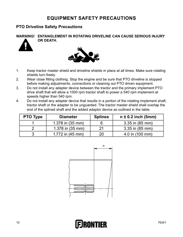 John Deere DT1136 - Trencher CAT. I 3-Point Hitch Operator's Manual (5MP76341) - Image 2