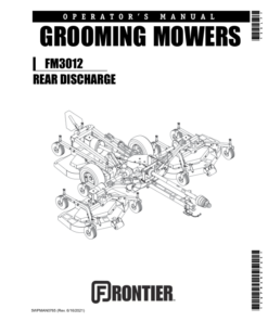 John Deere FM3012 Rear Discharge Grooming Mowers Operator's Manual (5WPMAN0765)