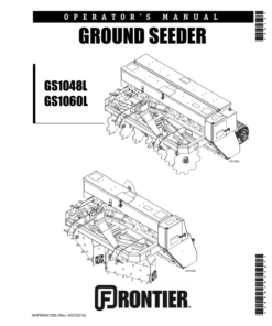John Deere GS1048L, GS1060L Ground Seeder Operator's Manual (5WPMAN1285)