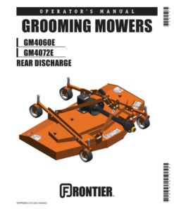 John Deere Frontier Grooming Mowers - Rear Discharge GM4060E, GM4072E Operator's Manual (5WPMAN1318)