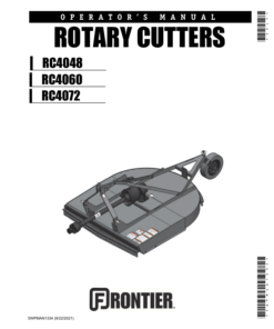John Deere RC4048, RC4060, RC4072 Rotary Cutters  Operator's Manual (5WPMAN1334)
