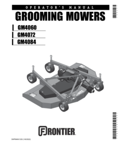 John Deere GM4060 GM4072 GM4084 Grooming Mowers Operator's Manual (5WPMAN1335)