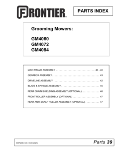 Alternative view of John Deere GM4060 GM4072 GM4084 Grooming Mowers Operator's Manual (5WPMAN1335)