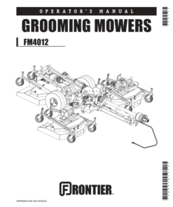 John Deere FM4012 Frontier Grooming Mowers  Operator's Manual (5WPMAN1346)