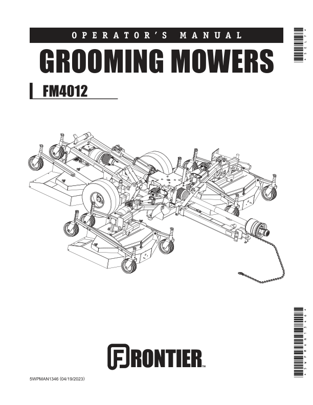 John Deere FM4012 Frontier Grooming Mowers Operator's Manual (5WPMAN1346)