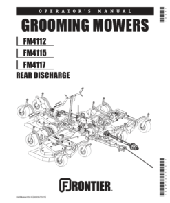 John Deere FM4112, FM4115, FM4117 Grooming Mowers Operator's Manual (5WPMAN1351)