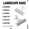 John Deere LR2060, LLR2072, LR2084, LR2172*, LR2184*, LR2196* LANDSCAPE RAKE (* 1XFLR21XCN0002800-) Operator's Manual (5WS105032)