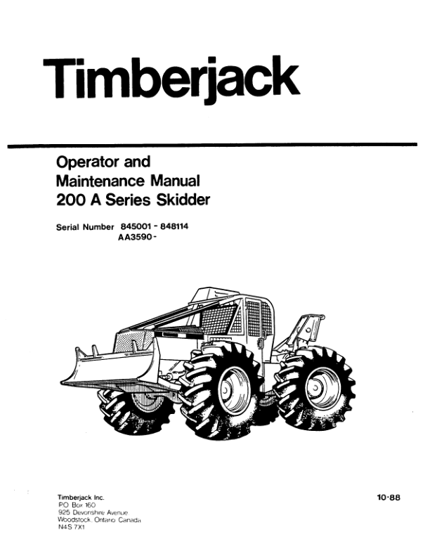 John Deere 200A, 225A, 230A, 240A Skidders Operator's Manuals (8044200) - Image 2
