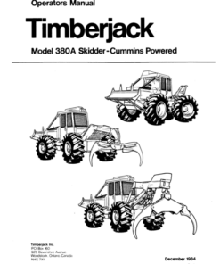 Alternative view of John Deere 380A Skidders Operator's Manuals (8044512)