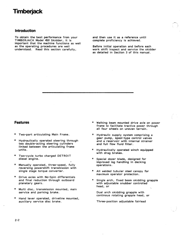 John Deere 450A Skidders Operator's Manuals (8044710) - Image 2