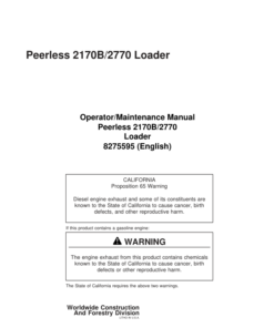 John Deere 2170 Knuckleboom Loader Operator's Manuals (8275595)