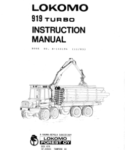 John Deere 919 Forwarders Operator's Manuals (B140194)