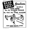 John Deere No. 953 Wagon Trailer, No. 953C All Steel Wagon Operator's Manual (DIR129)