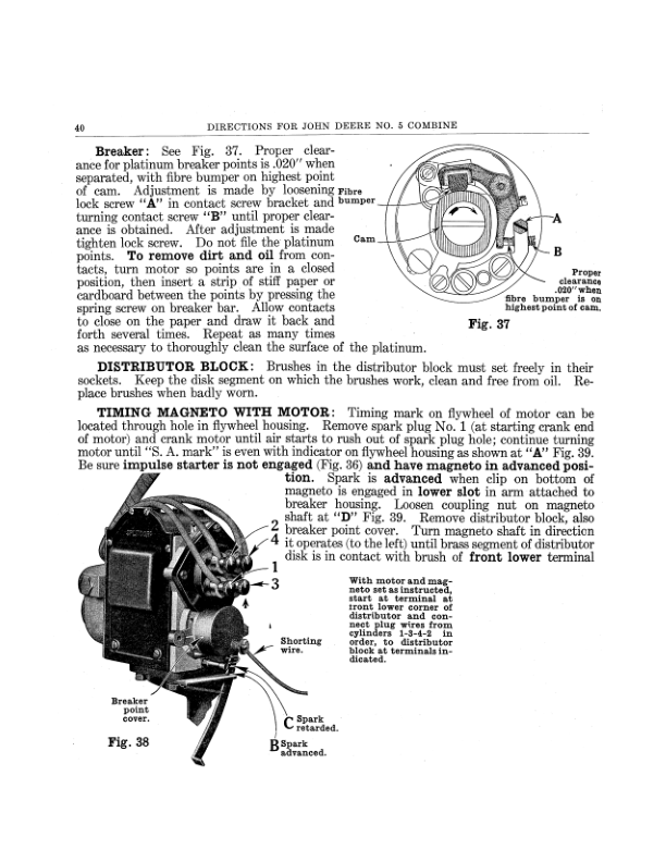 John Deere No. 5 Combine - Setup & Adjustments Operator's Manual (DIR136) - Image 2
