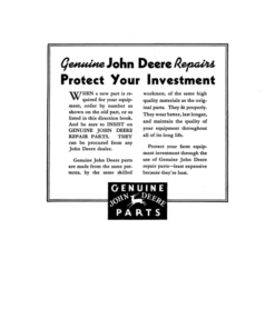 Alternative view of John Deere No. 999L Corn Planter Operator's Manual (DIR148A)