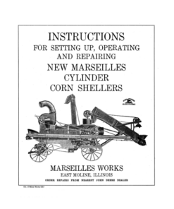 John Deere New Marseilles Cylinder Corn Shellers Operator's Manual (DIR17A)