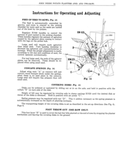 Alternative view of John Deere One- or Two-Row Potato Planters (Horse or Tractor Hitches) Operator's Manual (DIR17C)