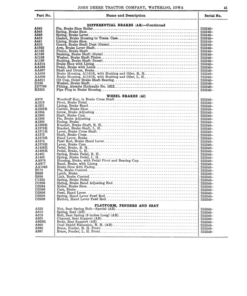 Alternative view of John Deere Instructions & Parts List for Models AR & AI Tractors Operator's Manual (DIR182B)