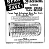 John Deere Fluted Feed Galvanized Steel Box Grain Drills - Models EE Operator's Manual (DIR19)